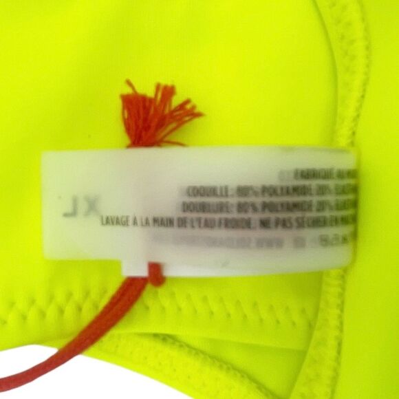 NWT Solid & Striped Bikini Bottom Size XL Fluorescent Yellow The Reagan Bottom - Picture 9 of 12